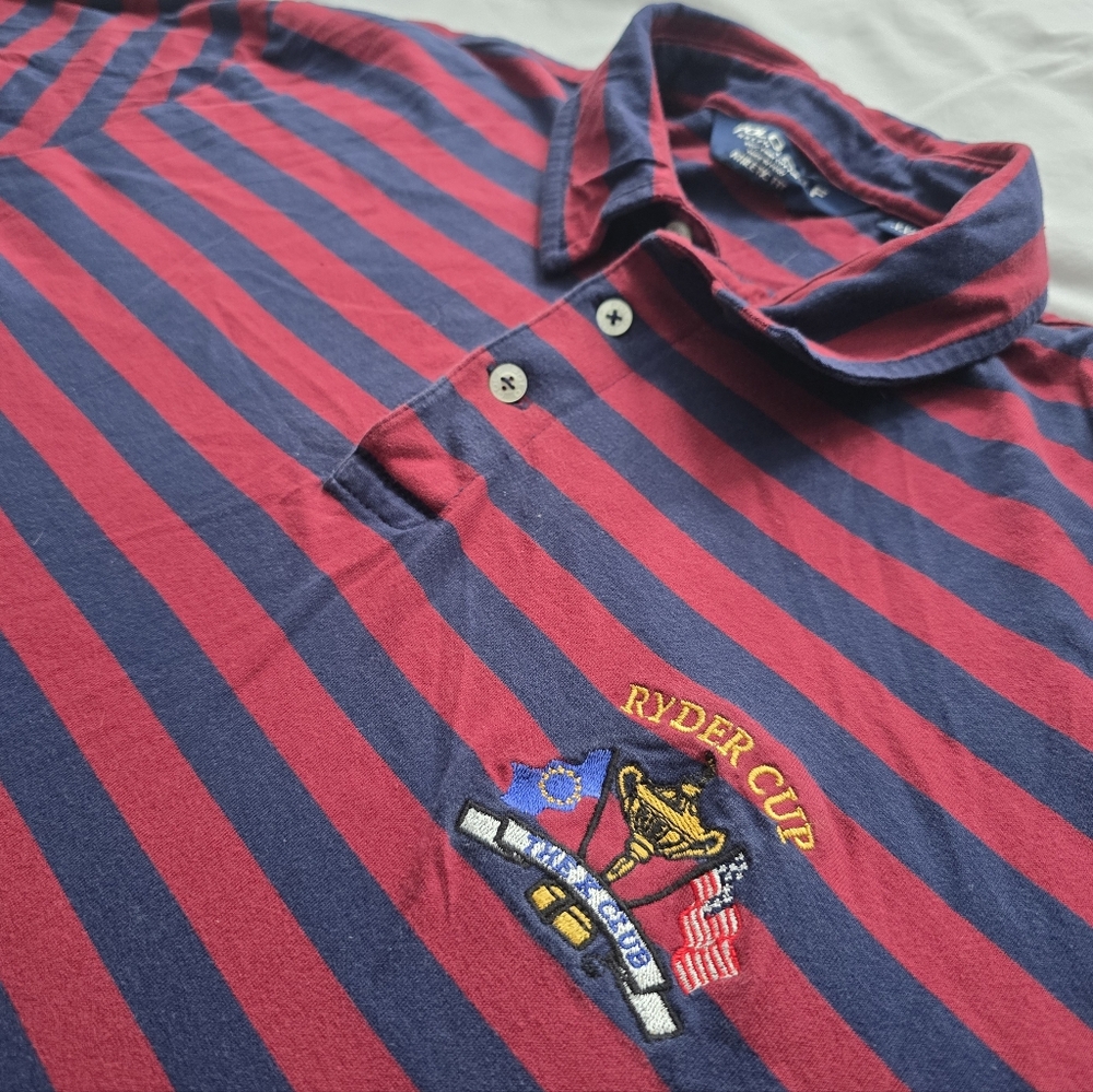 Polo Golf Ralph Lauren Ryder Cup Striped Polo Shirt Short Sleeve XXL